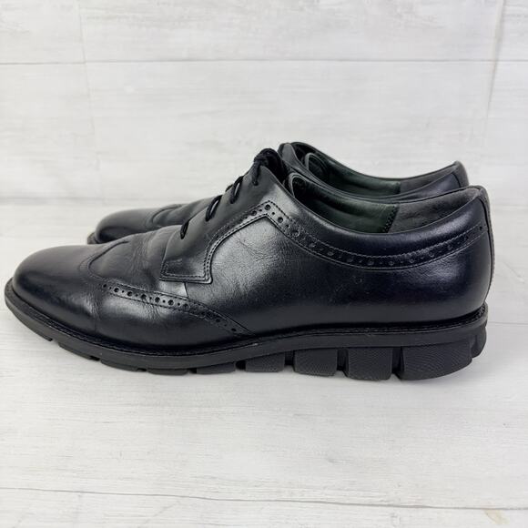 ECCO Black Leather Wingtip Derby Oxford Dress Shoes Men Size 12 EUR‎ 46 Lace Up main image 5